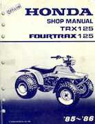 1985-1986 Honda Fourtrax 125 TRX125 Shop Manual