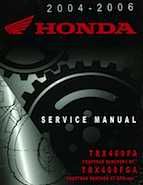 2004-2006 (2007) Honda TRX400FA Fourtrax Rancher TRX400FGA Rancher AT GPScape Service Manual