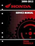 2006-2012 Honda TRX90 TRX90EX X Service Manual