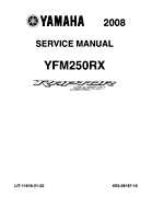 2008 Yamaha Raptor 250SE 250SE2 Factory Service Manual
