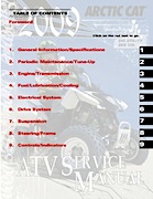 2009 Arctic Cat 250 Utility DVX 300 ATV Service Manual