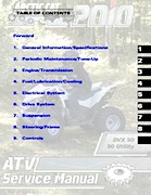 2010 Arctic Cat DVX 90 90 Utility ATV Service Manual