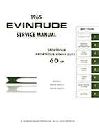 1965 Evinrude SportFour Heavy Duty 60 HP Outboards Repair Manual, P/N 4204
