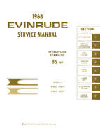 1968 Evinrude Speedifour, Starflite 85HP Repair Manual P/N 4486