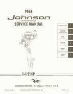 1968 Johnson Outboard Repair Manual 1-1 2 (1.5) HP P/N JM6801