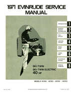 1971 Evinrude 40HP outboards Repair Manual, Item No. 4750