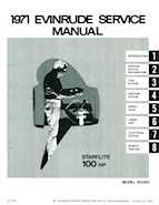 1971 Evinrude StarFlite 100 HP Outboards Repair Manual, PN 4753