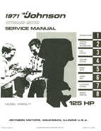 1971 Johnson 125HP outboards Repair Manual P/N JM7111