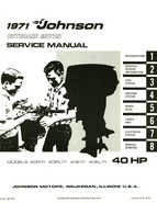 1971 Johnson 40HP outboards Repair Manual P/N JM7107