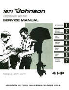1971 Johnson 4HP Outboard Motors Repair Manual P/N JM7102