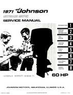 1971 Johnson 60HP outboards Repair Manual P/N 506860