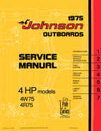 1975 Johnson 4HP 4R75, 4W75 Outboards Repair Manual P/N JM7503
