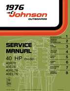1976 Johnson Outboard Motor 40 HP Repair Manual P/N JM7609