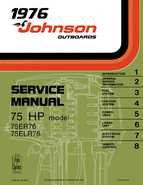 1976 Johnson Outboards Repair Manual 75 HP Models P/N JM7612