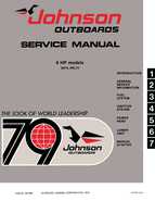 1979 6 HP Johnson Outboard Repair and Repair Manual PN JM7904