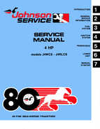 1980 Johnson 4HP Repair Manual P/N JM8004