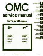 1981 Johnson Evinrude 50, 55, 60 HP Outboards Service Manual, P/N 392073