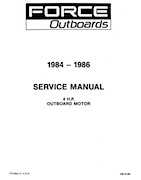 1984-1986 Mercury Force 4HP Outboards Service Manual