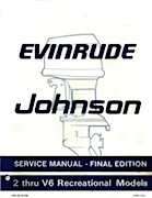 1985 Johnson Evinrude 2 thru V6 models repair manual final edition P/N 507508