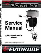 1987 Johnson Evinrude CU Colt Junior thru 8HP models Service Manual, P/N 507614