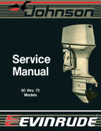 1988 Johnson Evinrude CC 60 thru 75 outboards Repair Manual P/N: 507662