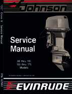 1988 Johnson Evinrude CC Cross V 88 thru 110, 150 thru 175 Service Manual, P/N 507663