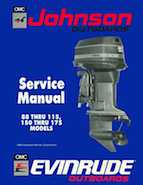 1990 Johnson Evinrude ES Cross V 88 thru 115, 150 thru 175 Repair Manual, P/N 507874
