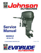 1991 Johnson Evinrude Models EI 40 thru 55 Repair Manual P/N 507947