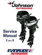 1995 Johnson Evinrude Outboards 2 thru 8 Repair Manual P/N 503145