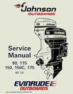 1995 Johnson Evinrude EO 60 LV 90, 115, 150, 150C, 175 Repair Manual, P/N 503151