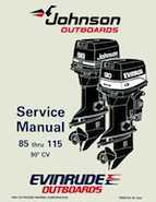 1995 Johnson Evinrude EO 90 CV 85 thru 115 Repair Manual, P/N 503150