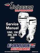 1996 Johnson Evinrude ED 90 LV 125C, 130, 200, 225, 250 Repair Manual, P/N 507128