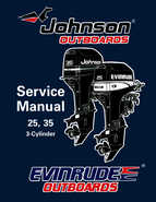 1996 Johnson Evinrude Outboards 25, 35 3Cylinder Repair Manual P/N 507123