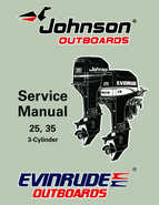 1997 Johnson Evinrude EU 25, 35 HP 3Cylinder outboards Repair Manual P/N 507264