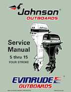 1997 EU Johnson Evinrude 5 thru 15 Four Stroke Repair Manual, P/N 507262