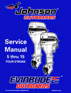 1998 Johnson Evinrude EC 5 thru 15 HP Four Stroke Repair Manual P/N 520203