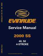 2000 Evinrude SS 40, 50 HP 4Stroke Outboard Motors Service Manual P/N 787061