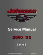 2000 Johnson Evinrude SS 2 thru 8 outboards Repair Manual P/N 787066