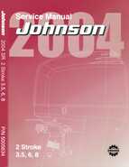 2004 Johnson SR 2stroke 3.5HP, 6HP and 8HP Service Manual, P/N 5005634