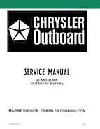Chrysler 20 and 30 HP Outboard Motors Service Manual OB 3435