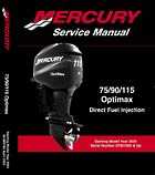 Mercury Optimax 75, 90, 115, DFI starting year 2004 service manual.