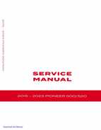 2015-2023 Honda Pioneer 500/520 UTV Service Manual P/N 61HL507