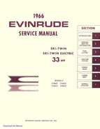 1966 Evinrude 33HP Outboards Service Manual Item No. 4282