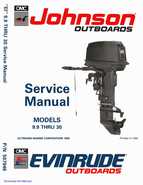 1991 Johnson Evinrude 9.9 Thru 30 HP Models Service Manual P/N 507946