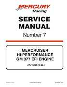 1999 Mercruiser HIPerformance GM 377 EFI Engine Service Manual